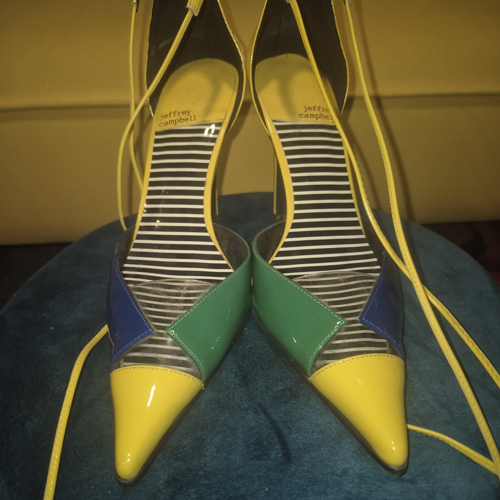 Jeffrey Campbell Yellow, Green, and Blue Women's Shoes